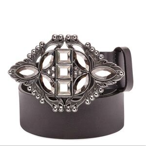 Contorno Paloma Leather Black Belt